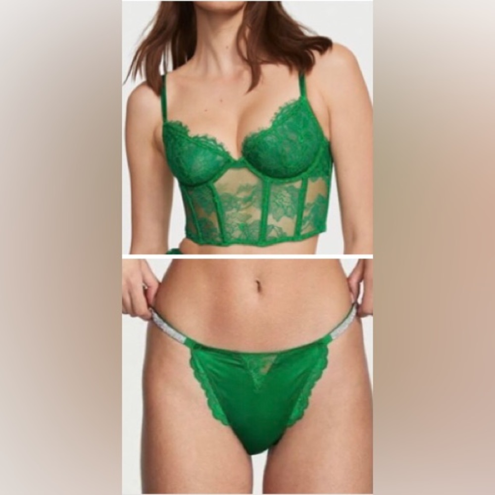 Victoria’s Secret Green Shine Strap SET